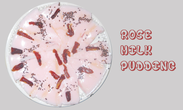 rose milk pudding