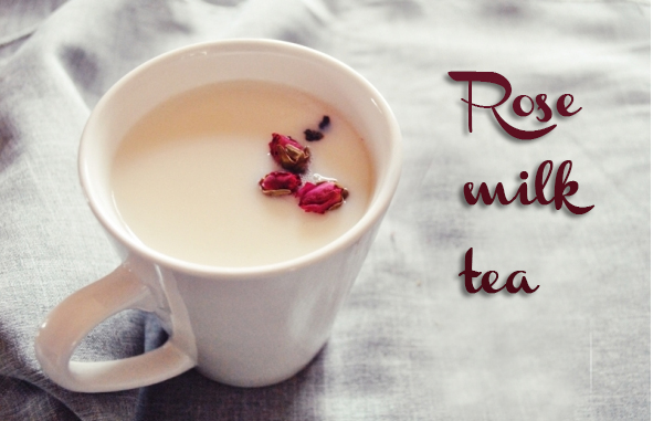 rose milk tea