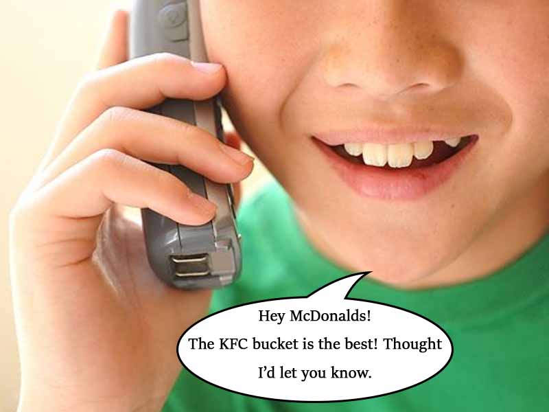prank calling McDonalds
