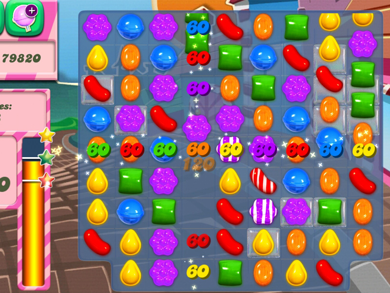 Candy crush, 60 points jackpot