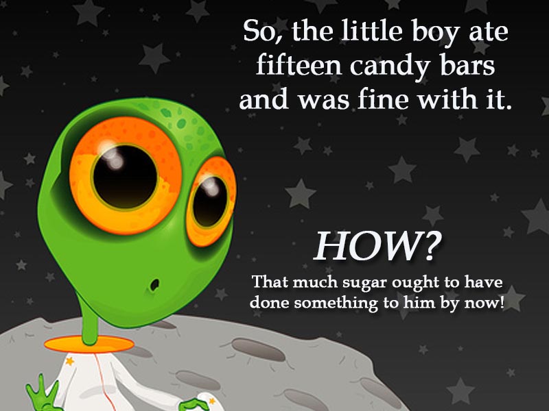  martians wonder how kids can eat so much candy