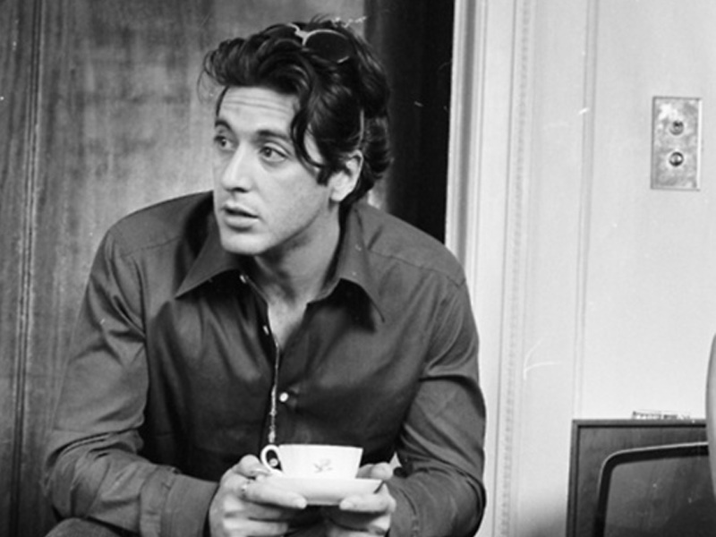 Al Pacino drinking tea