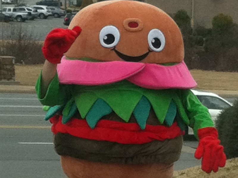 burger mascot 