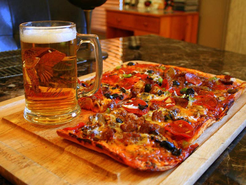 Pizza and beer