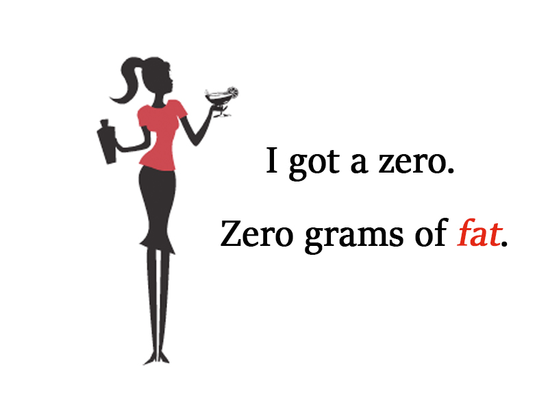 zero grams of fat