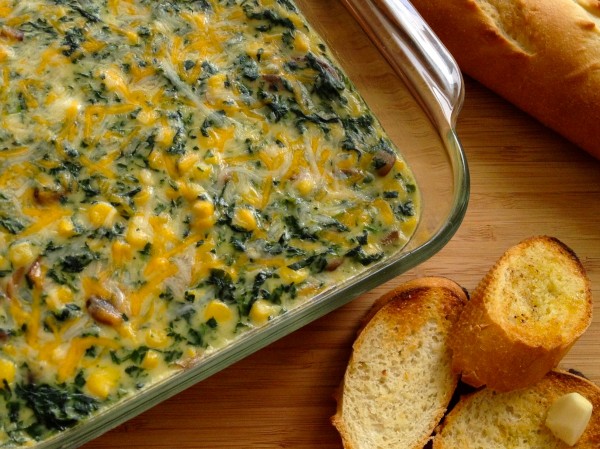 Spinach and corn Bake