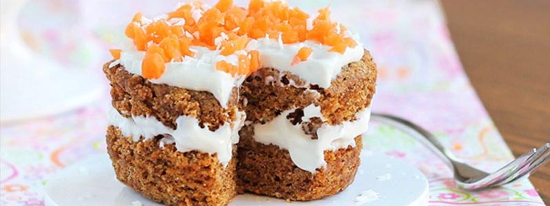 carrot mug cake recipe featured image