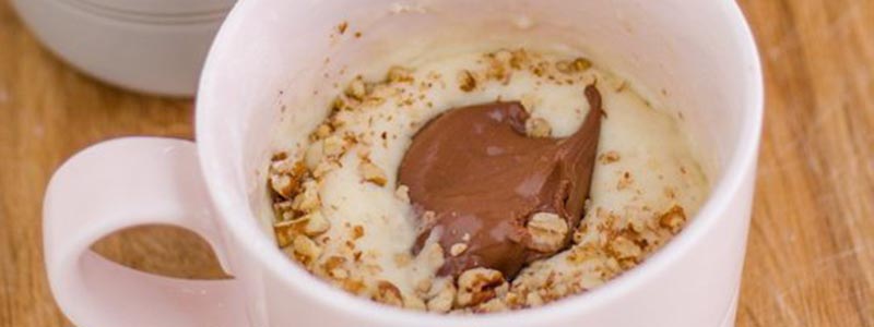 oats nutella mug cake recipe featured image