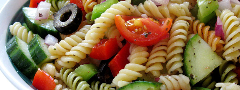 Greek pasta salad recipe featured image