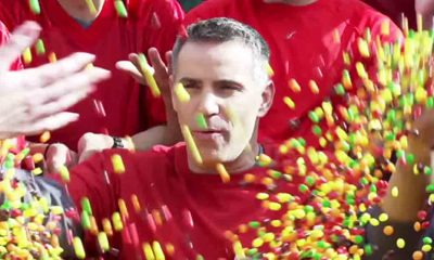 A Skittles trampoline, a Skittles cactus and a tub full of Skittles in their new teaser