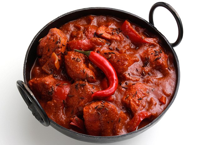 Chicken vindaloo Indian hot curry