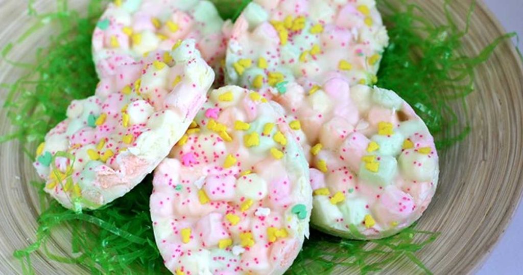 Featured image Marshmallow bark for Easter