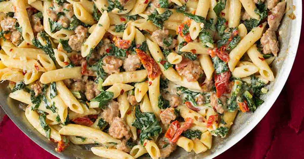 Featured image turket sausauge pasta