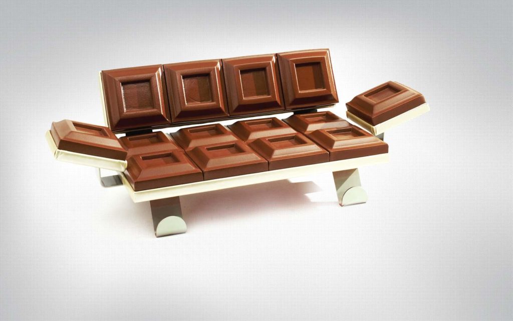 chocolate bar sofa