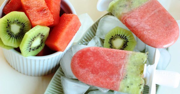 Watermelon Kiwi Popsicle Recipe Image
