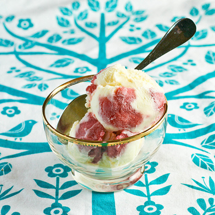 Rhubarb-Rose-Ice-Cream