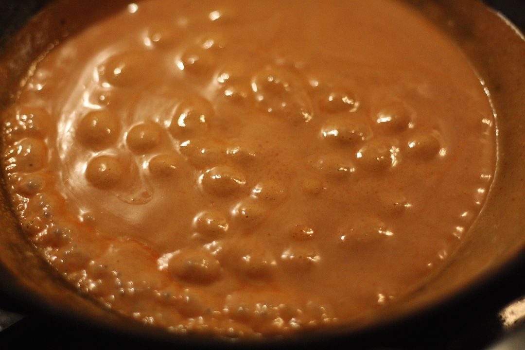 Simmering-coconut-milk