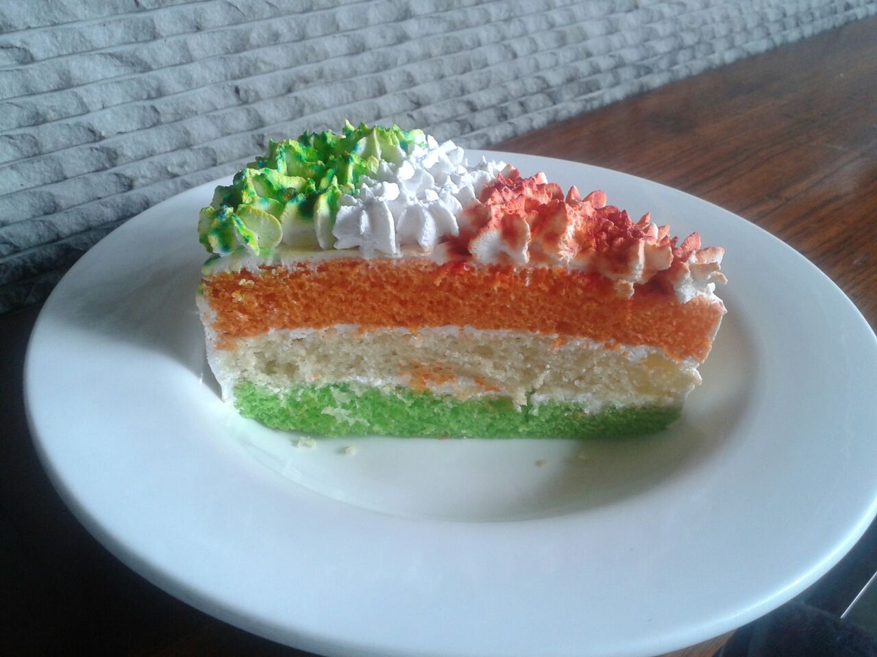 Tri color cake