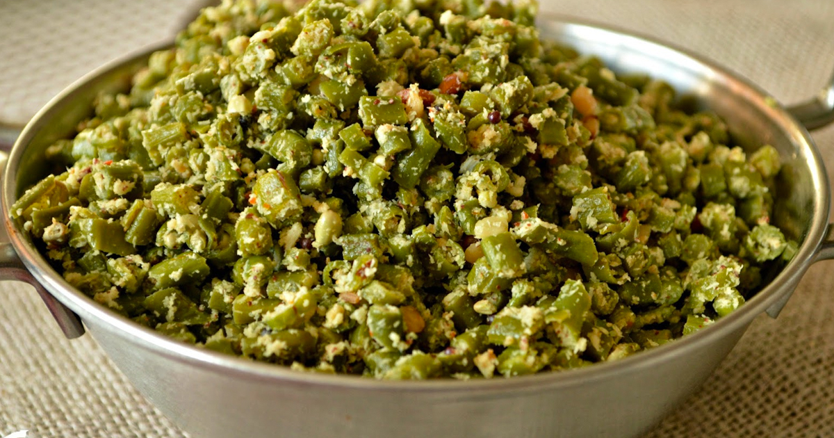 Karamani Thoran Recipe Kerala Style Pachai Karamani Thoran