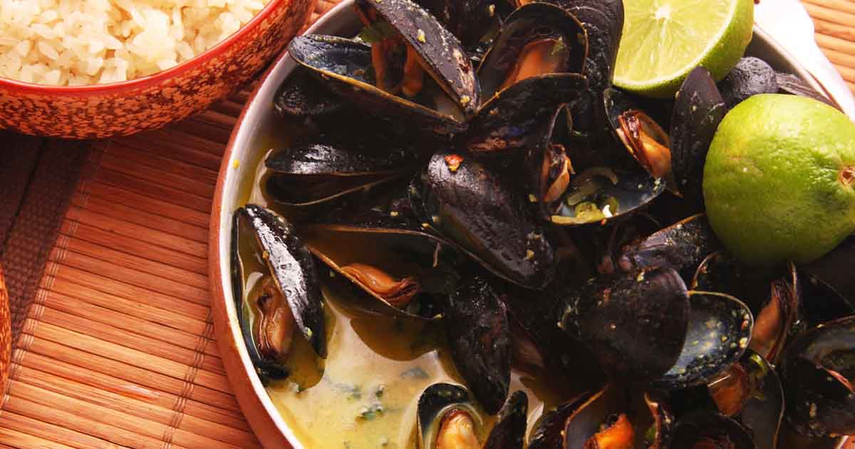 Thai Red Curry Mussels Recipe Thai Style