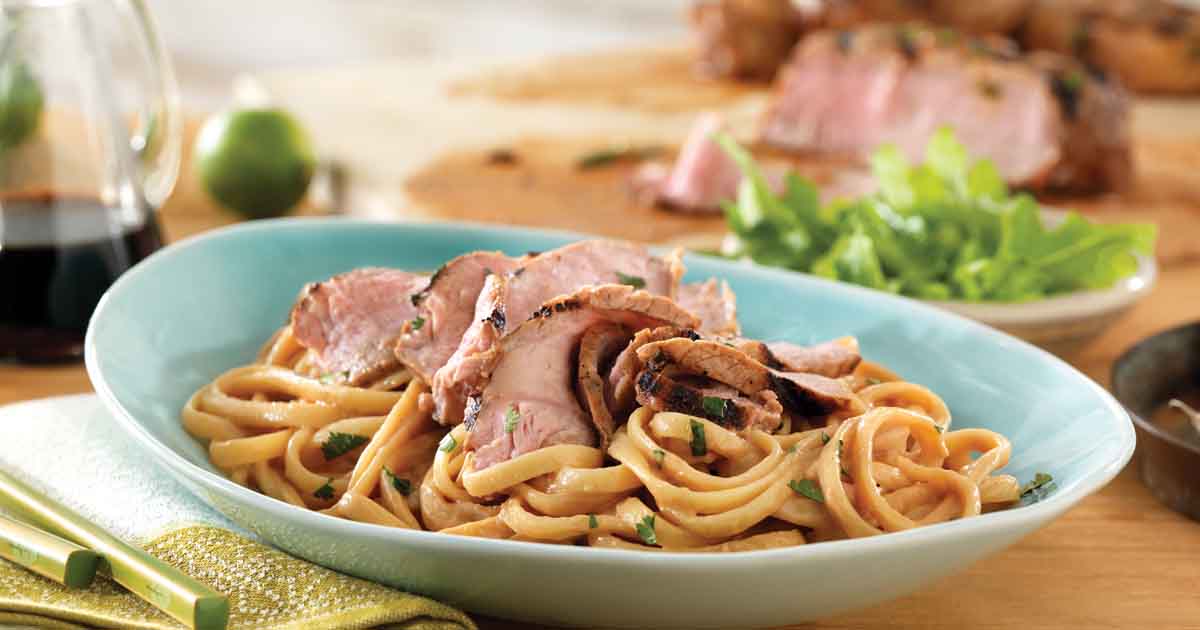 Thai Pork Chops And Sesame Noodles