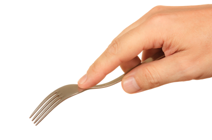 fork in hand