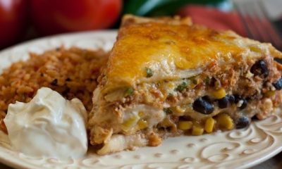 Mexican Lasagna with Pulled Chicken Recipe
