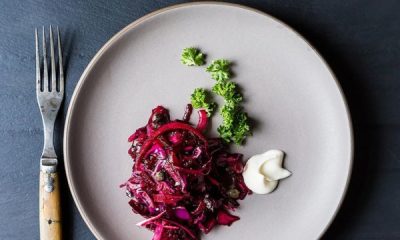 Beet, Cabbage, Creme Fraiche Salad Recipe