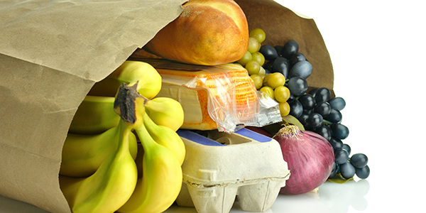 paper bag with groceries; Shutterstock ID 64830202; PO: aol; Job: production; Client: drone