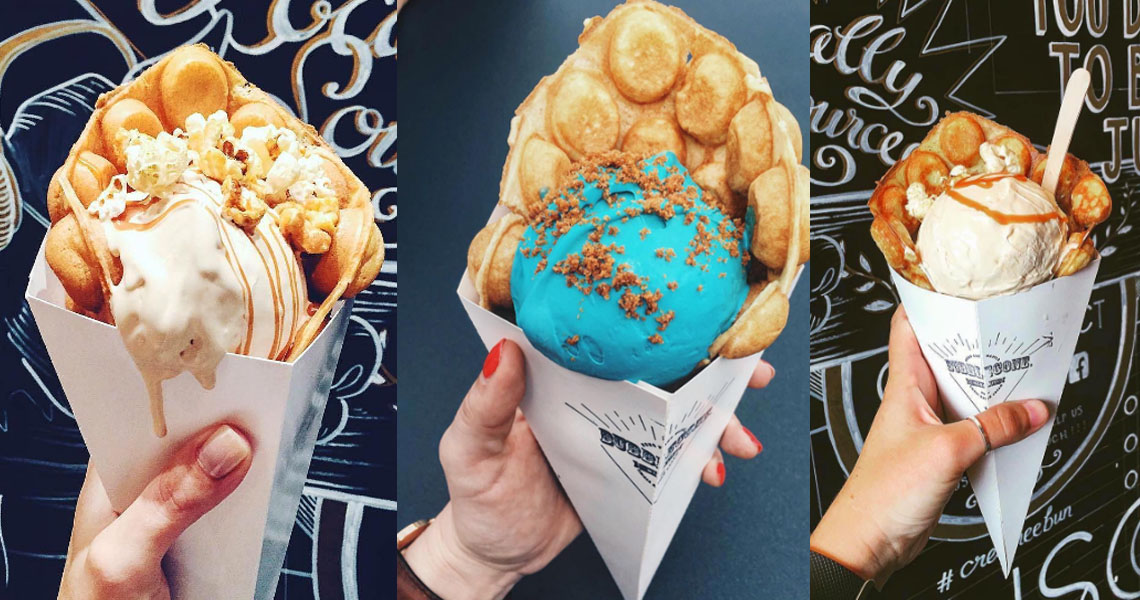 Goodbye Waffle Cones, Hello Bubble Waffle Ice Cream Cones