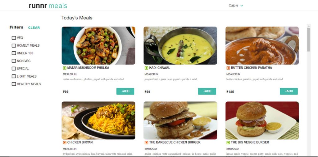 Food Delivery Startup Runnr Launches “Runnr Meals” For Corporates