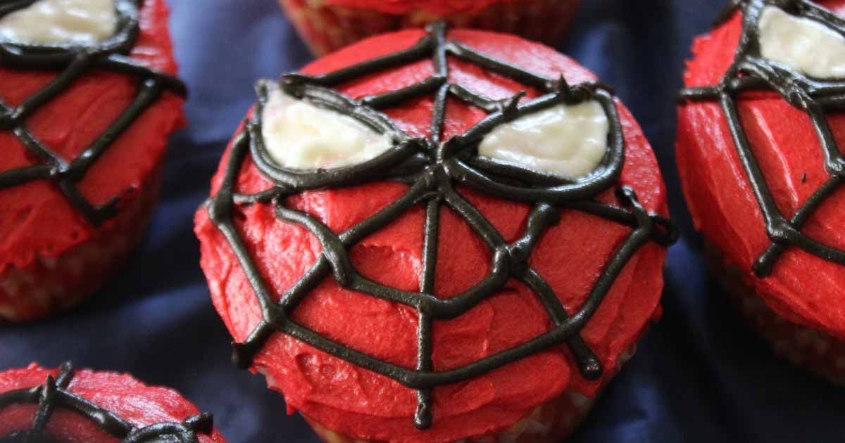 Spiderman Cupcakes Recipe - HungryForever Food Blog