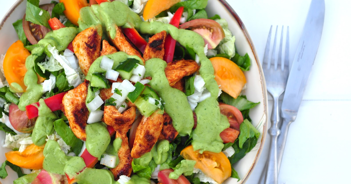 Chicken Fajita Salad Recipe HungryForever Food Blog