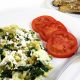 EGG WHITE SCRAMBLE WITH SPINACH AND ONIONS