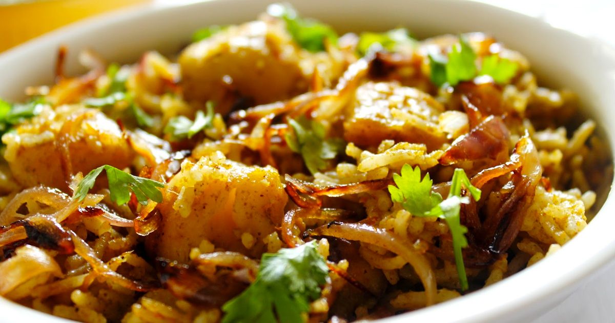 Potato Rice Recipe Potato Pulao Aloo Rice HungryForever